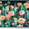 Floral Cactus Blossoms Diamond Painting