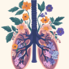 Floral Cartoon Lungs Diamond Painting