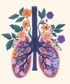 Floral Cartoon Lungs Diamond Painting