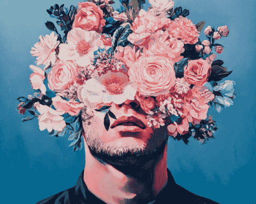 Floral Man with Roses Diamond Painting