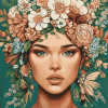 Floral Woman Diamond Painting