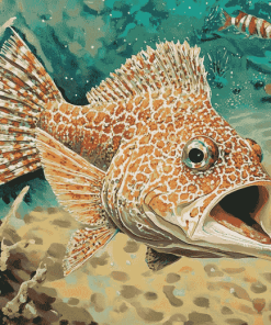 Flounder and Koi Fish Diamond Painting