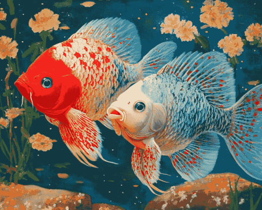 Flowerhorn Fish Beauty Diamond Painting