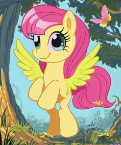 Fluttershy Animation Fan Art Diamond Painting