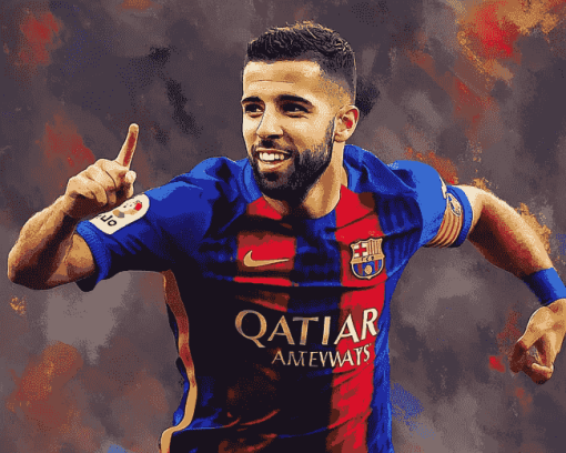 Football Star Jordi Alba Diamond Painting