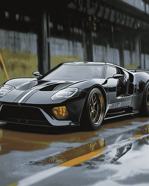 Ford GT Cats Diamond Painting