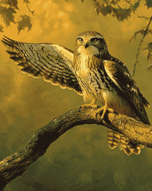 Forest Hawk Birds Diamond Painting