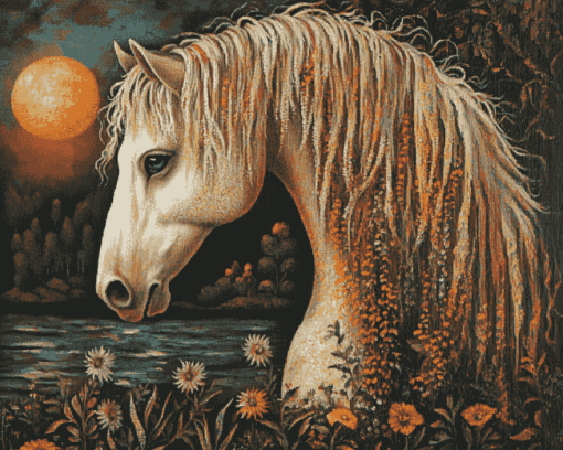 Forest Horse Diamond Painting