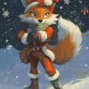 Fox McCloud Christmas Magic Diamond Painting