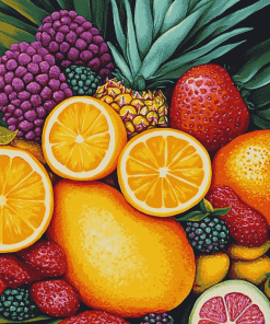 Fresh Tropical Fruit Collection Diamond Painting