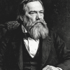 Friedrich Engels Black And White Diamond Painting