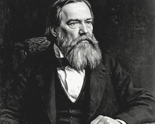 Friedrich Engels Black And White Diamond Painting