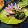 Frog & Lily Pad Scenes Diamond Painting