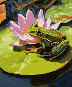 Frog & Lily Pad Scenes Diamond Painting