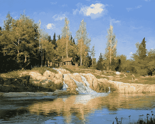 Frontierland Bay Lake Diamond Painting