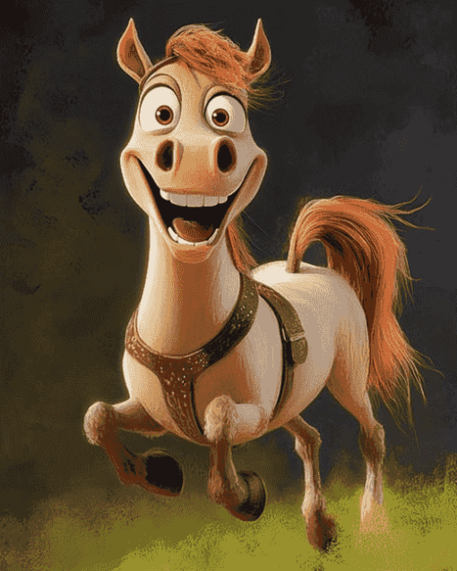 Funny Cartoon Horse Creations Diamond Painting