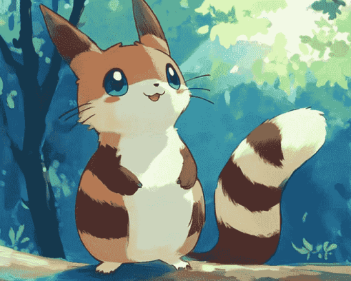 Furret Pokemon Art Diamond Painting