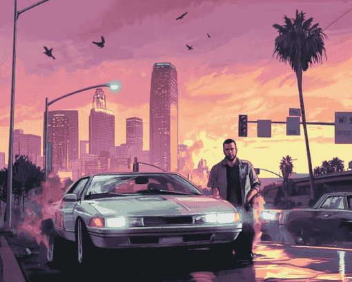 GTA 5 Iconic Characters Diamond Painting