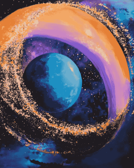 Galactic Planet Ring Diamond Painting