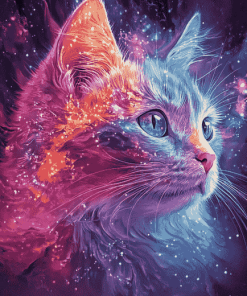 Galaxy Kitty Colorful Diamond Painting