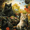 Garden Cats Diamond Painting