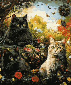 Garden Cats Diamond Painting