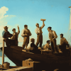 George Caleb Bingham Jolly Flatboatmen Diamond Painting