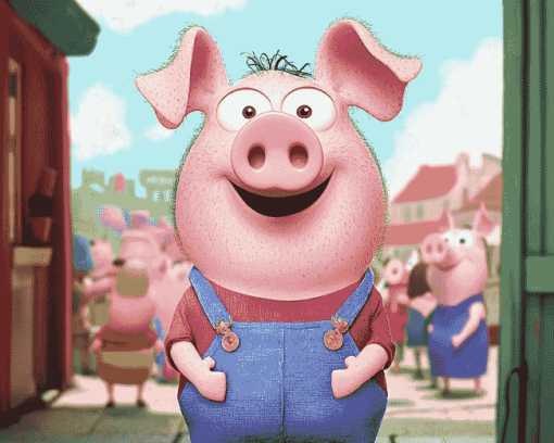 George Pig Cartoon Diamond Painting