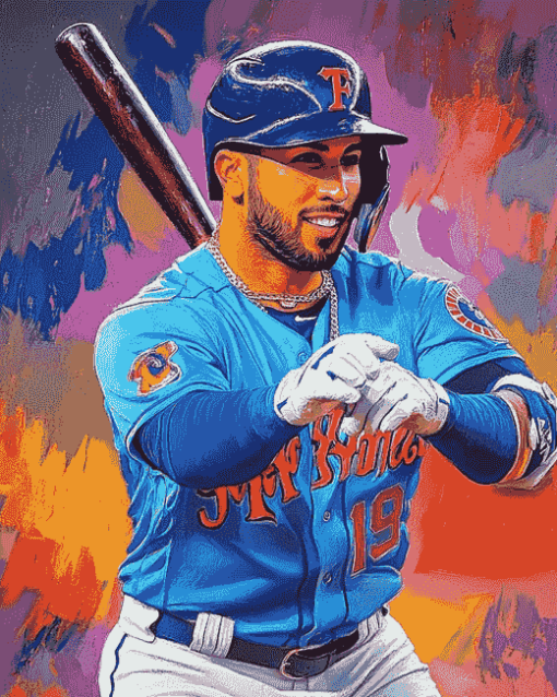 George Springer Baseball Diamond Painting