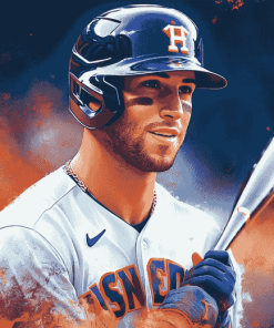 George Springer Baseball Icon Diamond Painting