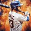 George Springer Baseball Icon Diamond Painting