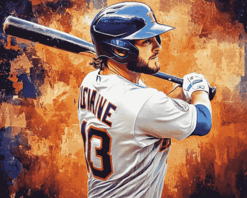 George Springer Baseball Icon Diamond Painting