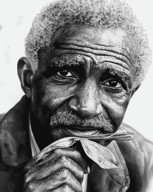 George Washington Carver Monochrome Diamond Painting