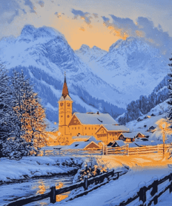 German Bavaria Winter Scenes Diamond Painting