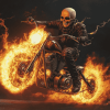 Ghost Rider Cartoon Diamond Painting