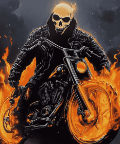 Ghost Rider Motorcycle Movies Diamond Painting