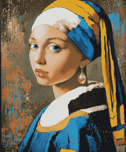 Girl With The Pearl Earring Vintage Diamond Painting