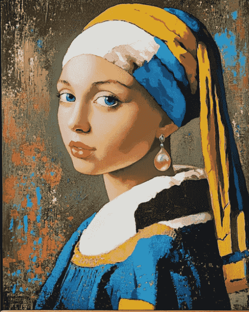 Girl With The Pearl Earring Vintage Diamond Painting