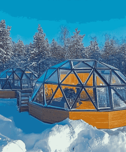 Glass Igloo Winter Wonderland Diamond Painting