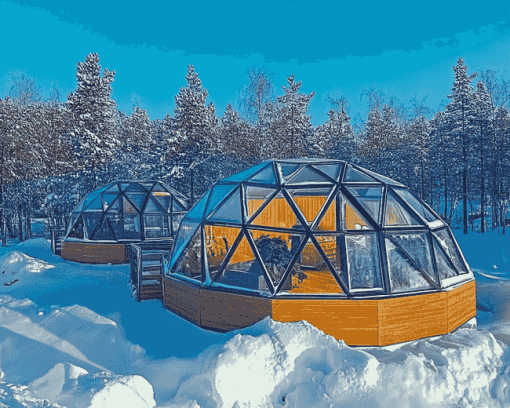 Glass Igloo Winter Wonderland Diamond Painting