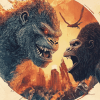 Godzilla vs Gorilla Fantasy Diamond Painting