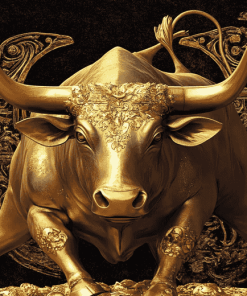 Golden Bull Diamond Painting