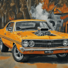 Golden Holden Monaro Engines Diamond Painting