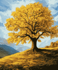 Golden Landscape Diamond Painting