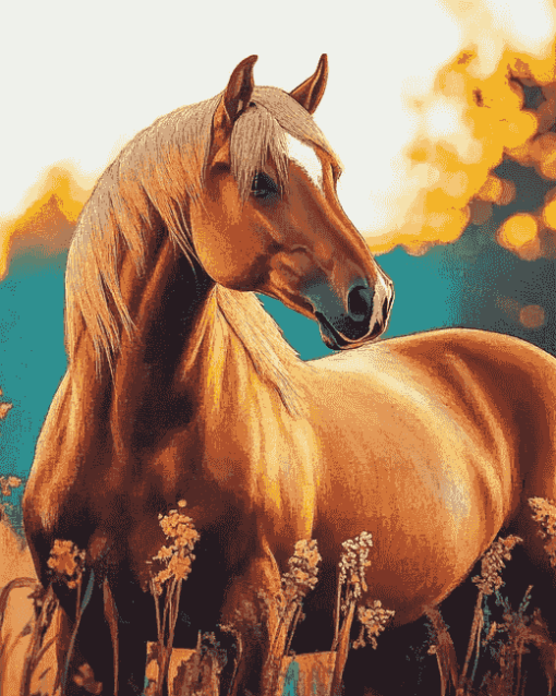 Golden Mare Diamond Painting