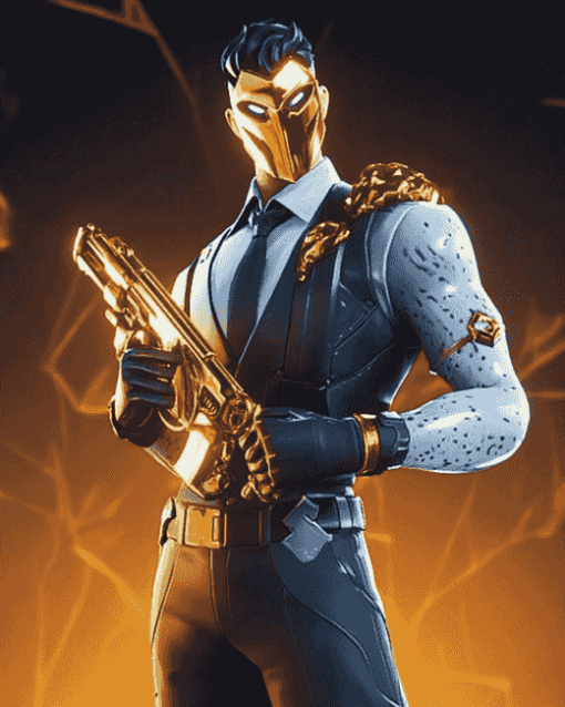 Golden Midas Fortnite Diamond Painting