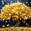 Golden Money Tree Art Diamond Painting