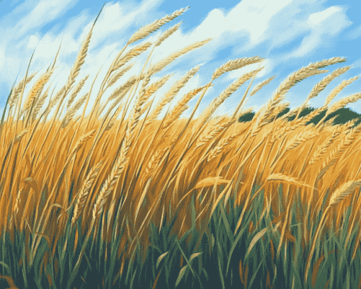 Golden Wheat Fields Diamond Painting