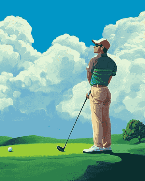 Golf Guy Animation Diamond Painting