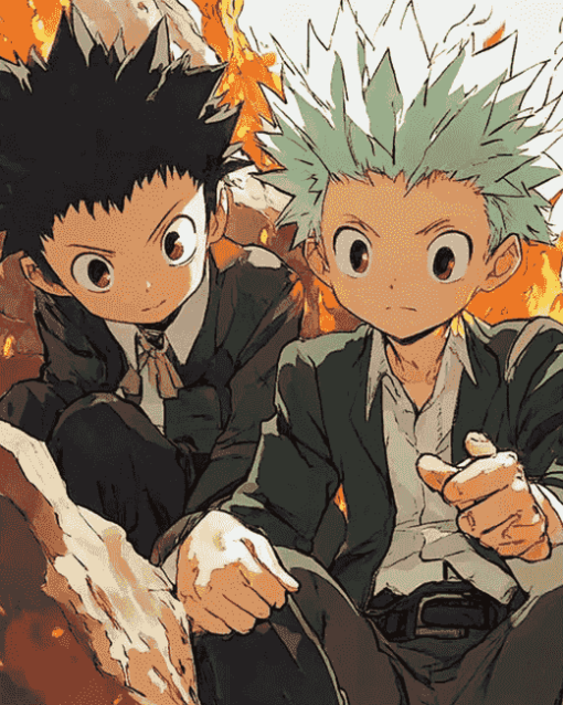 Gon and Kilauea Anime Diamond Painting